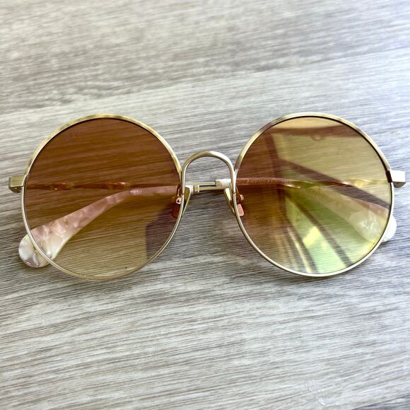 DIFF Isla Sunglasses Round Gold Gradient Lens 58-18-145